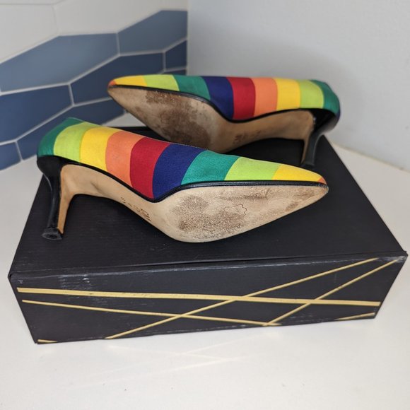 Claudio Merazzi rainbow kitten heels - Picture 3 of 4